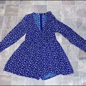 Misguided blue jumpsuit shorts